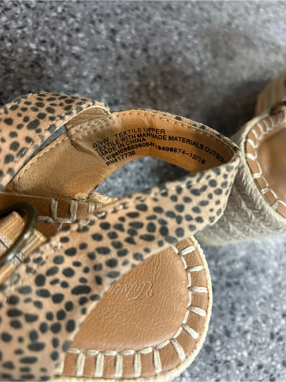 Universal Thread Leopard Print Espadrille Platform Sandals - Tan